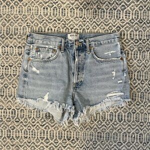 AGOLDE cut off denim shorts